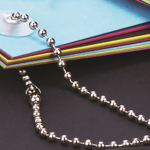 Nickel ball chain used for swatches.