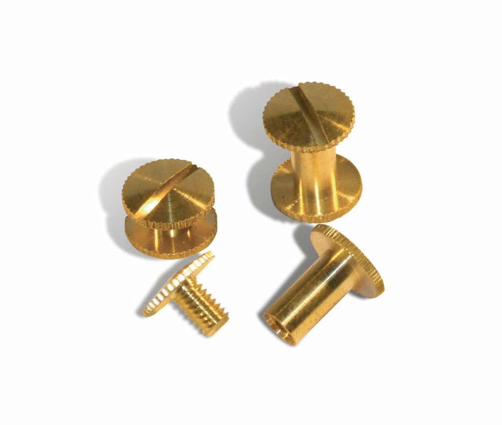 serrated brass binding screws