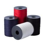 Twisted Rayon Cord in black white red blue
